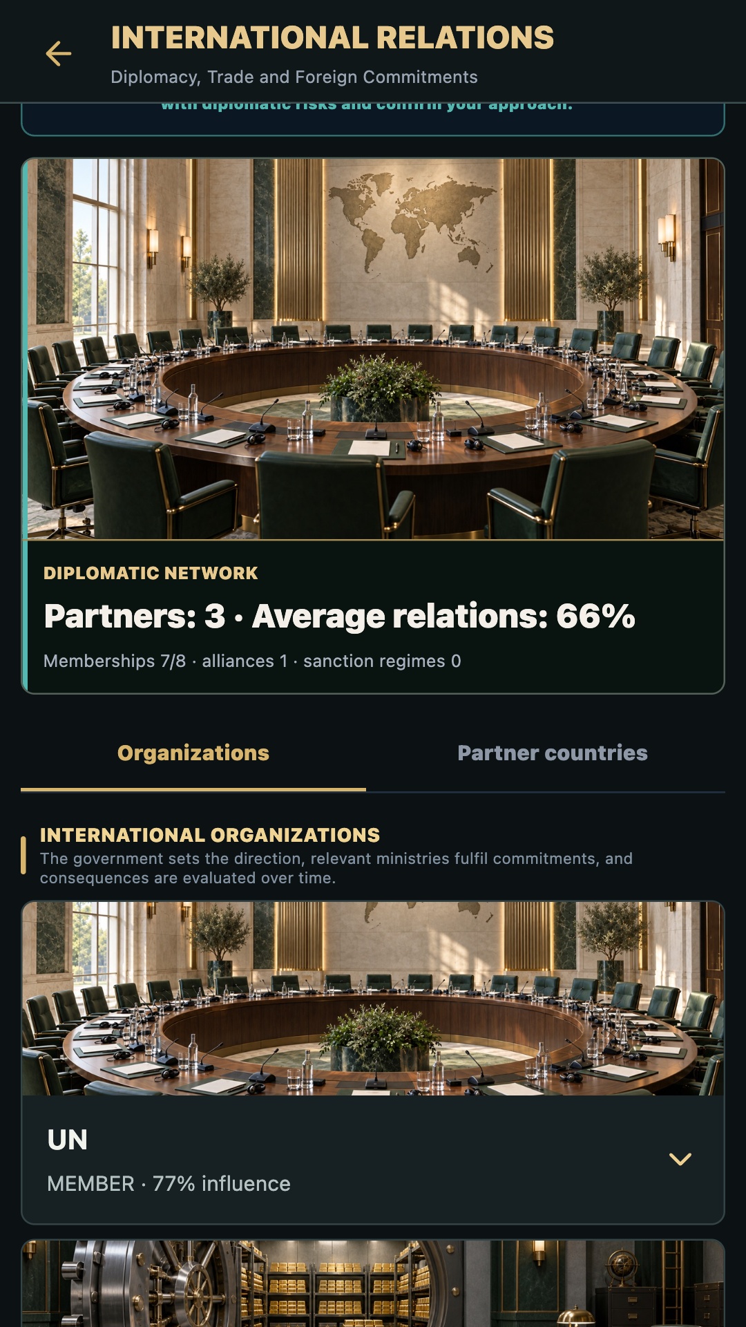 Governix screenshot from the English development version