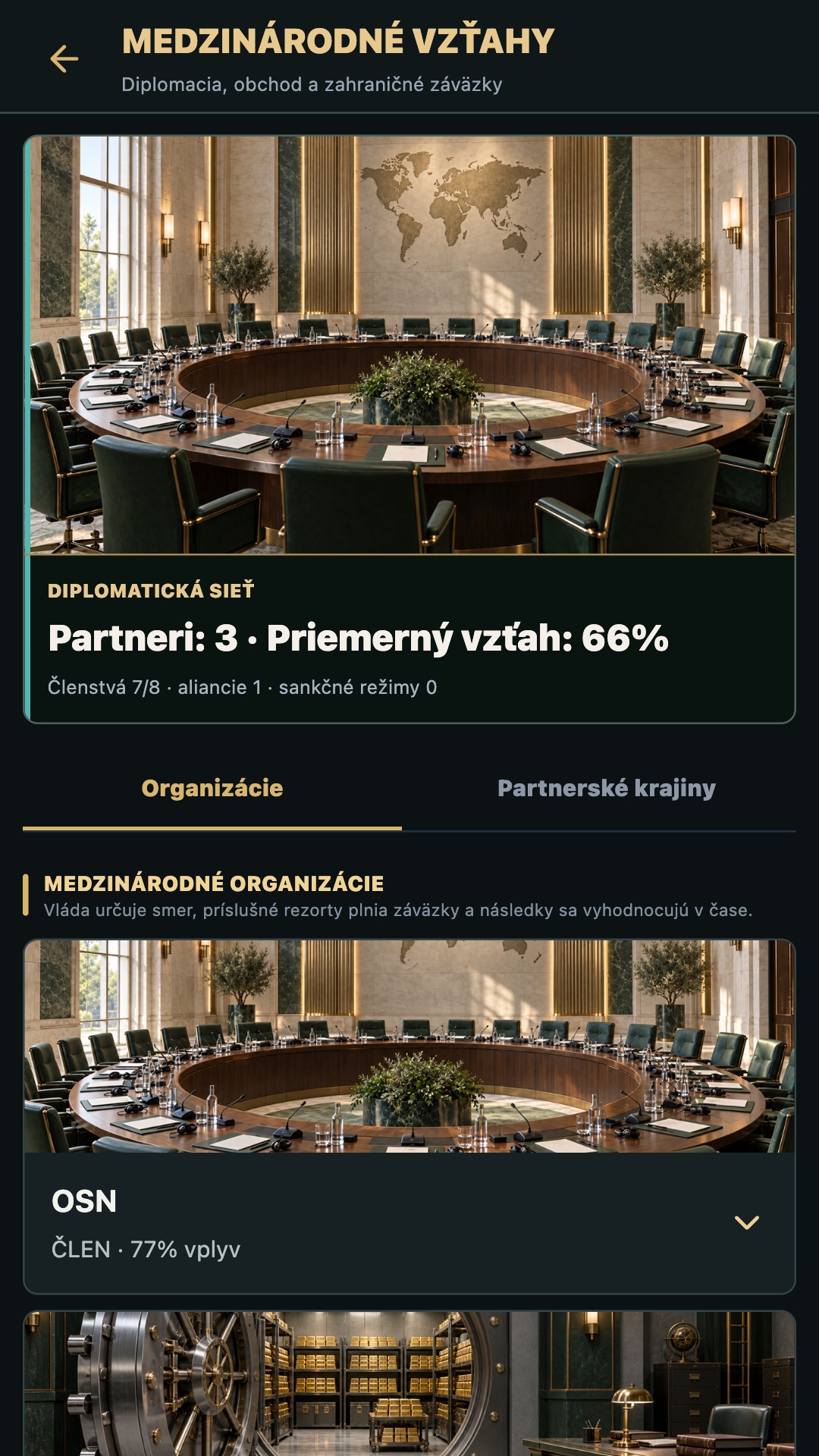 Governix-Screenshot aus einer slowakischen Entwicklungsversion